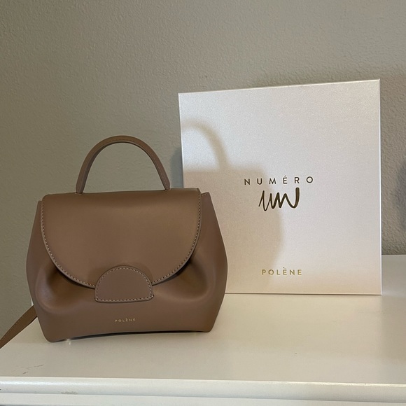 Polene Handbags - Polene un nano Moka